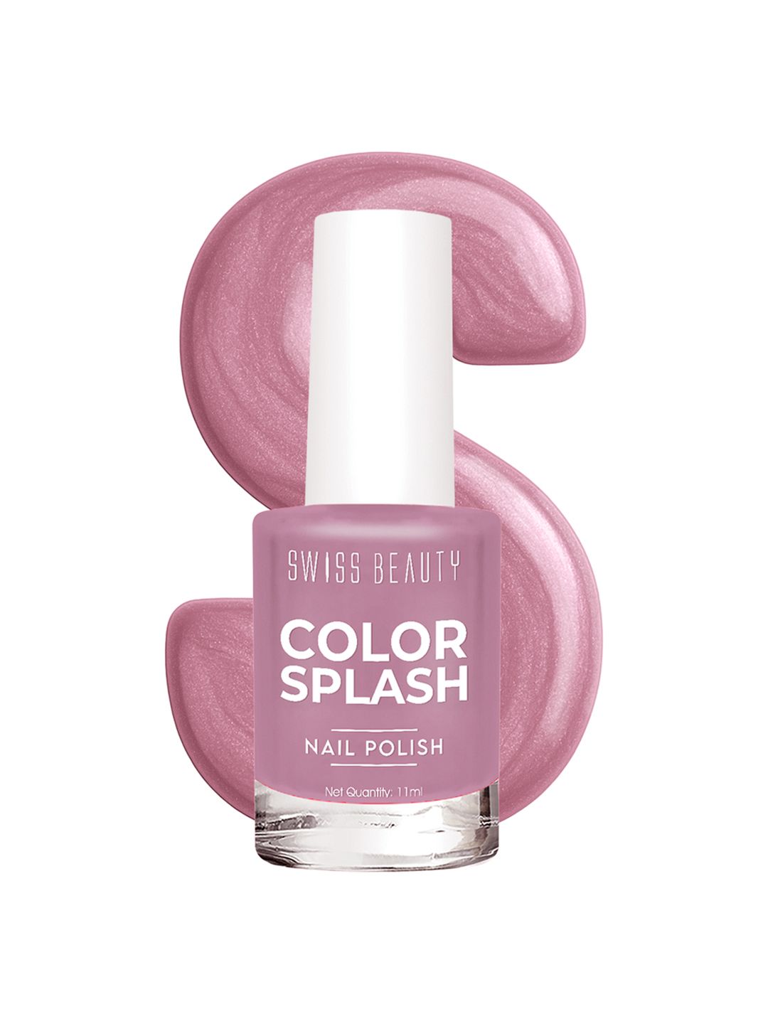 SWISS BEAUTY Color Splash Nail Polish 11ml - Sparkling Rose 602-picture-52
