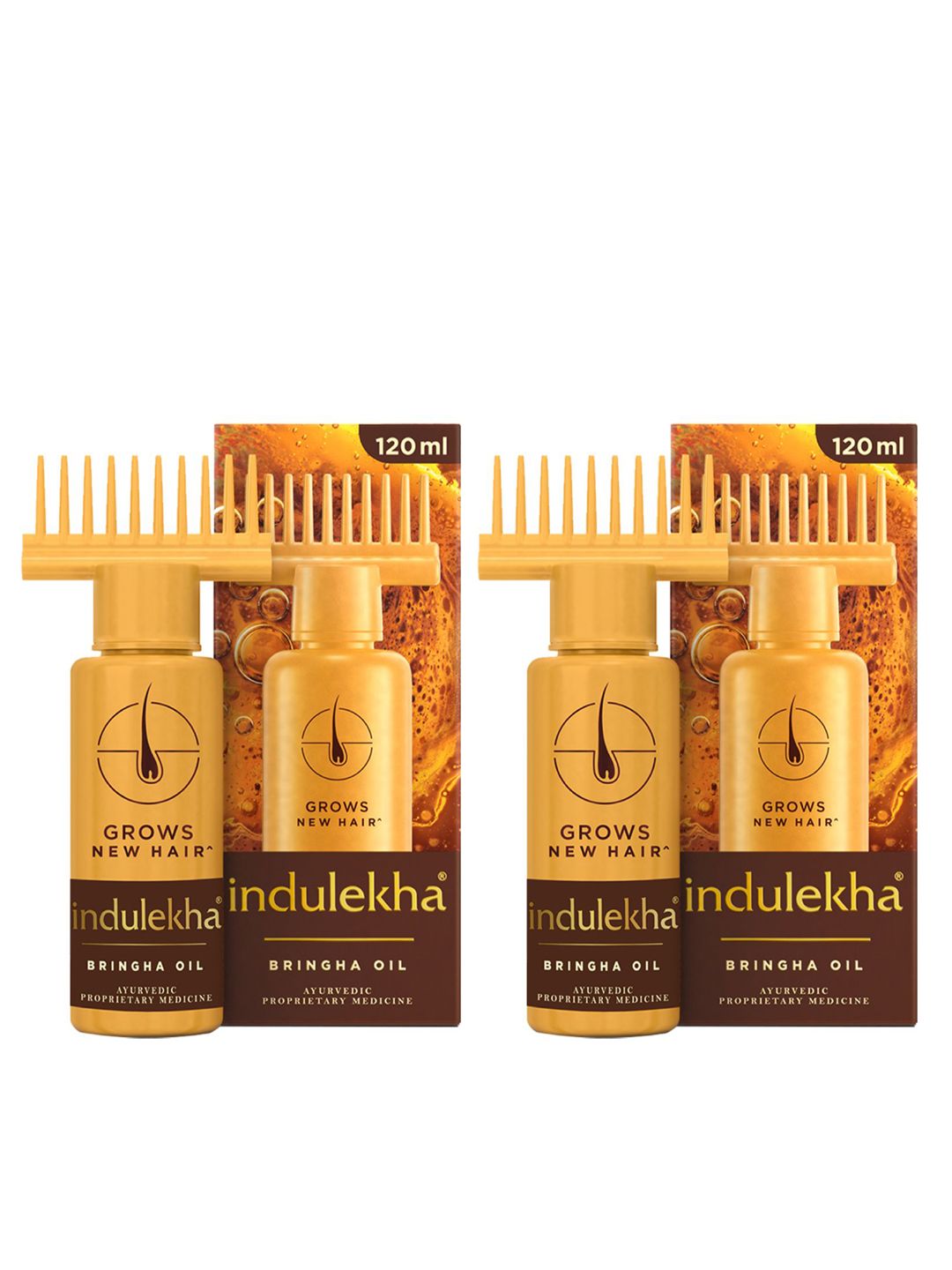 indulekha Set of 2 Bringha Hair Oil with Amla & Almond to Reduce Hair Fall - 120 ml each-picture-33
