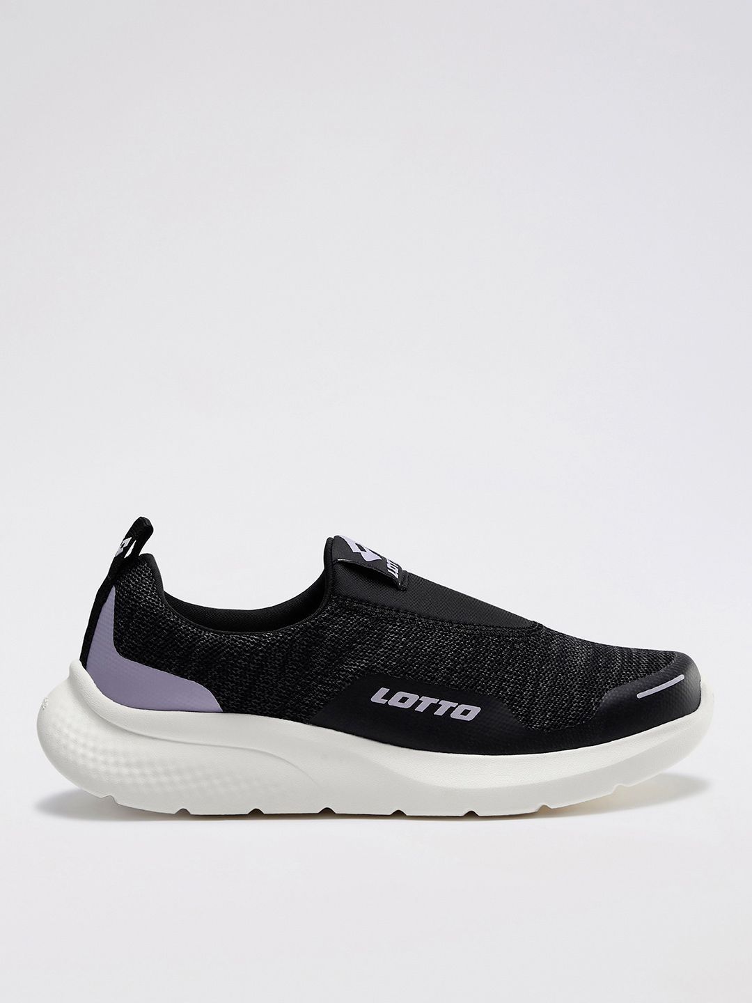 Lotto Women Flowalk Slip-on Black Walking Shoes-image-3