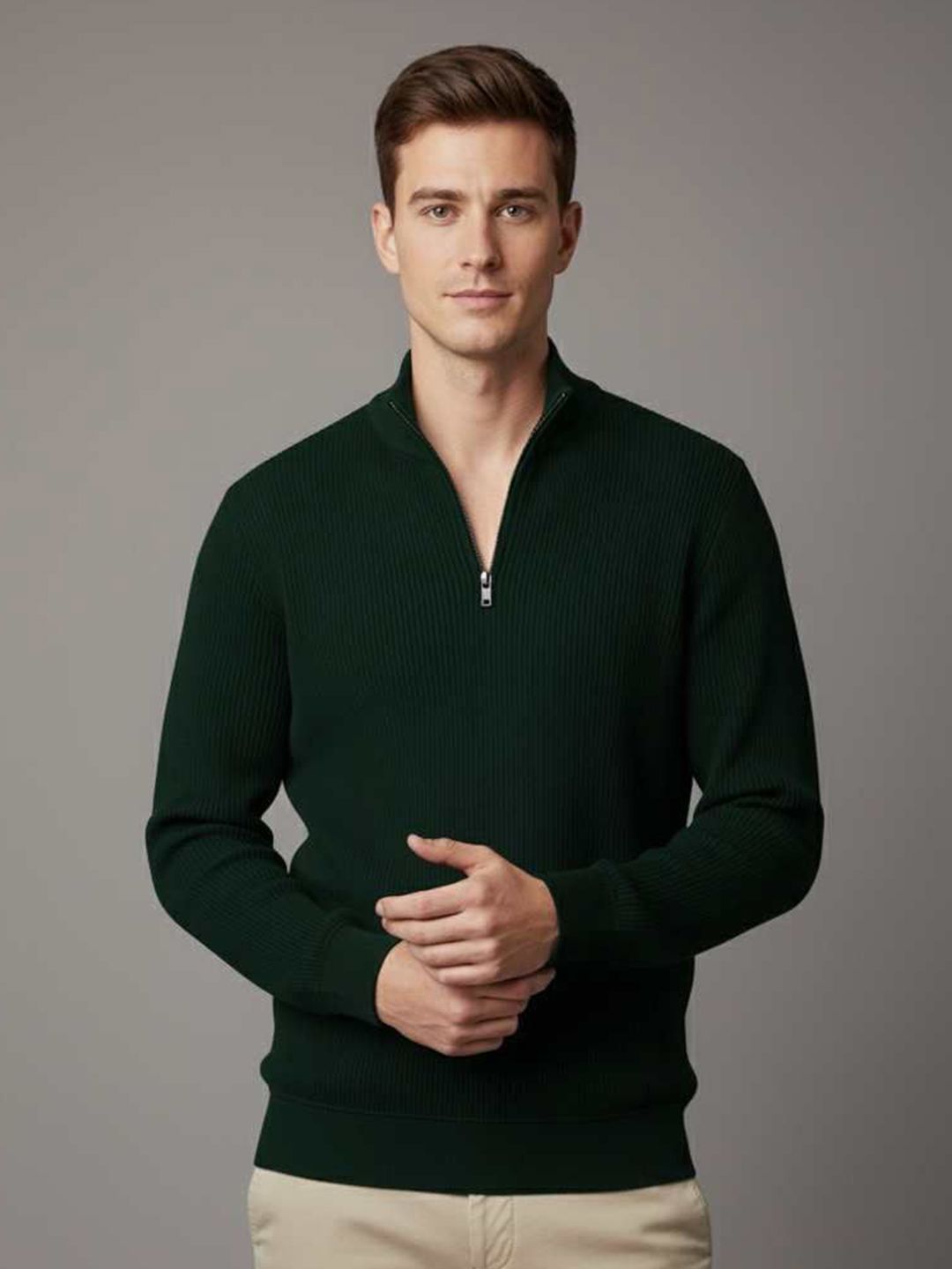 fashlook Men Ribbed Woollen Pullover-picture-40