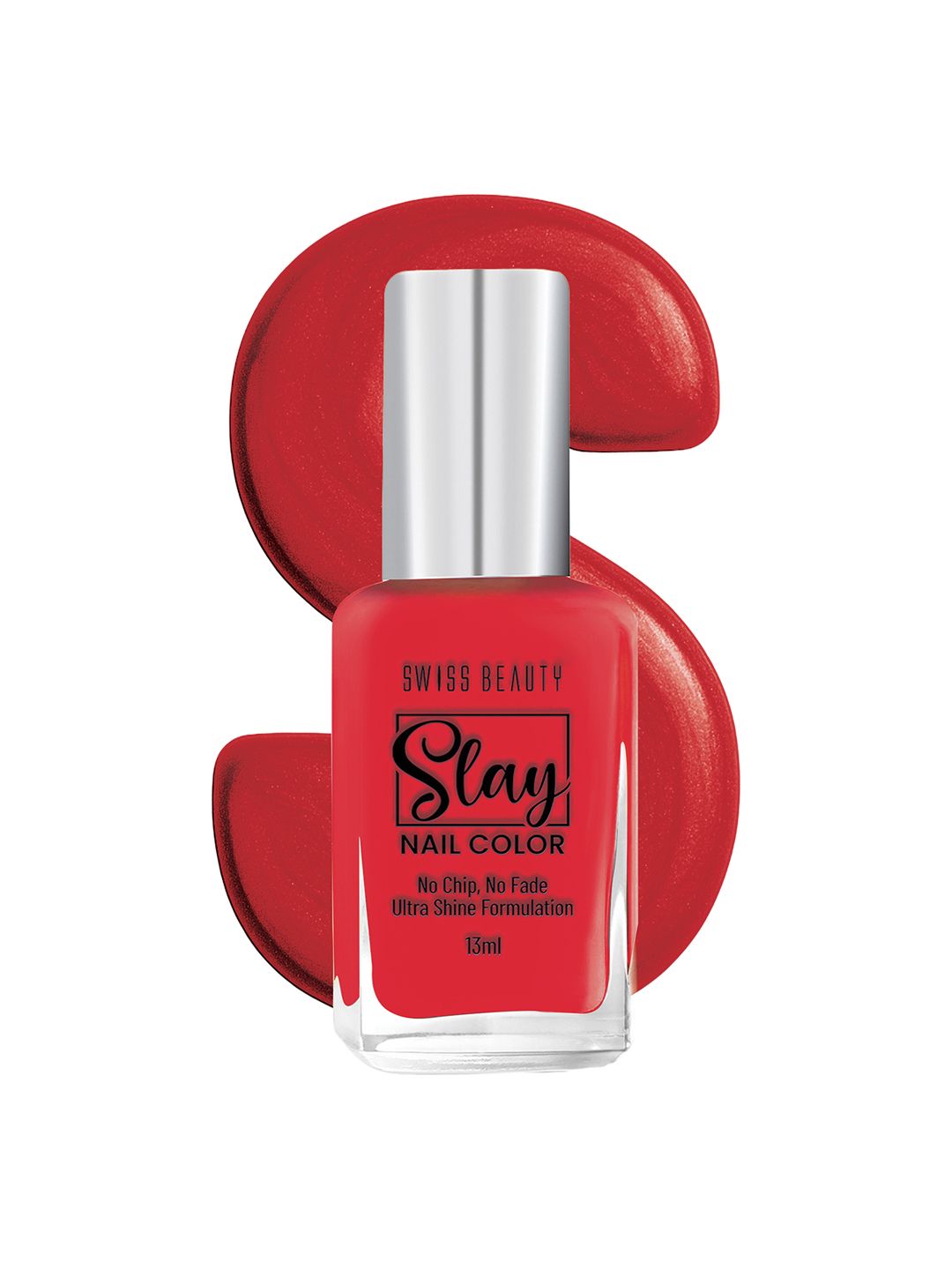 SWISS BEAUTY Slay Glossy & Long-Lasting Nail Colour 13 ml - Cosmopolitan Red 39-picture-25