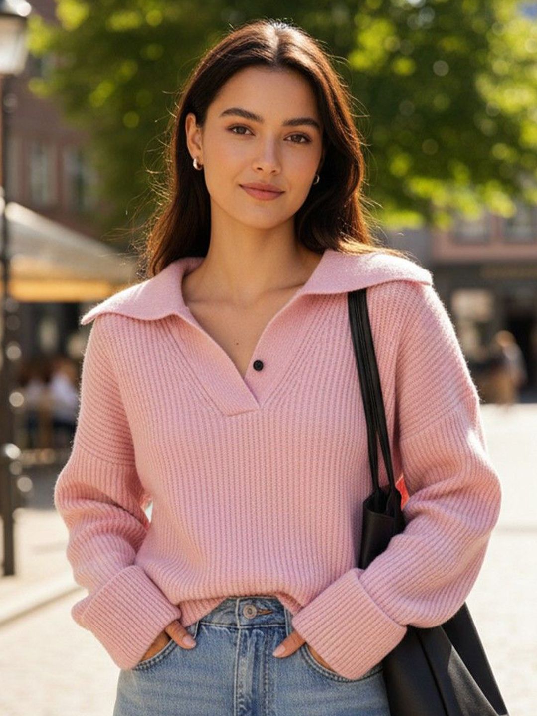 DressBerry Women Ribbed Pullover