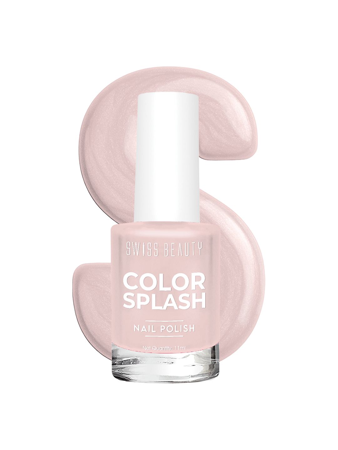 SWISS BEAUTY Color Splash Glossy Long-Lasting Nail Polish 11ml - Tender Blush-image-33