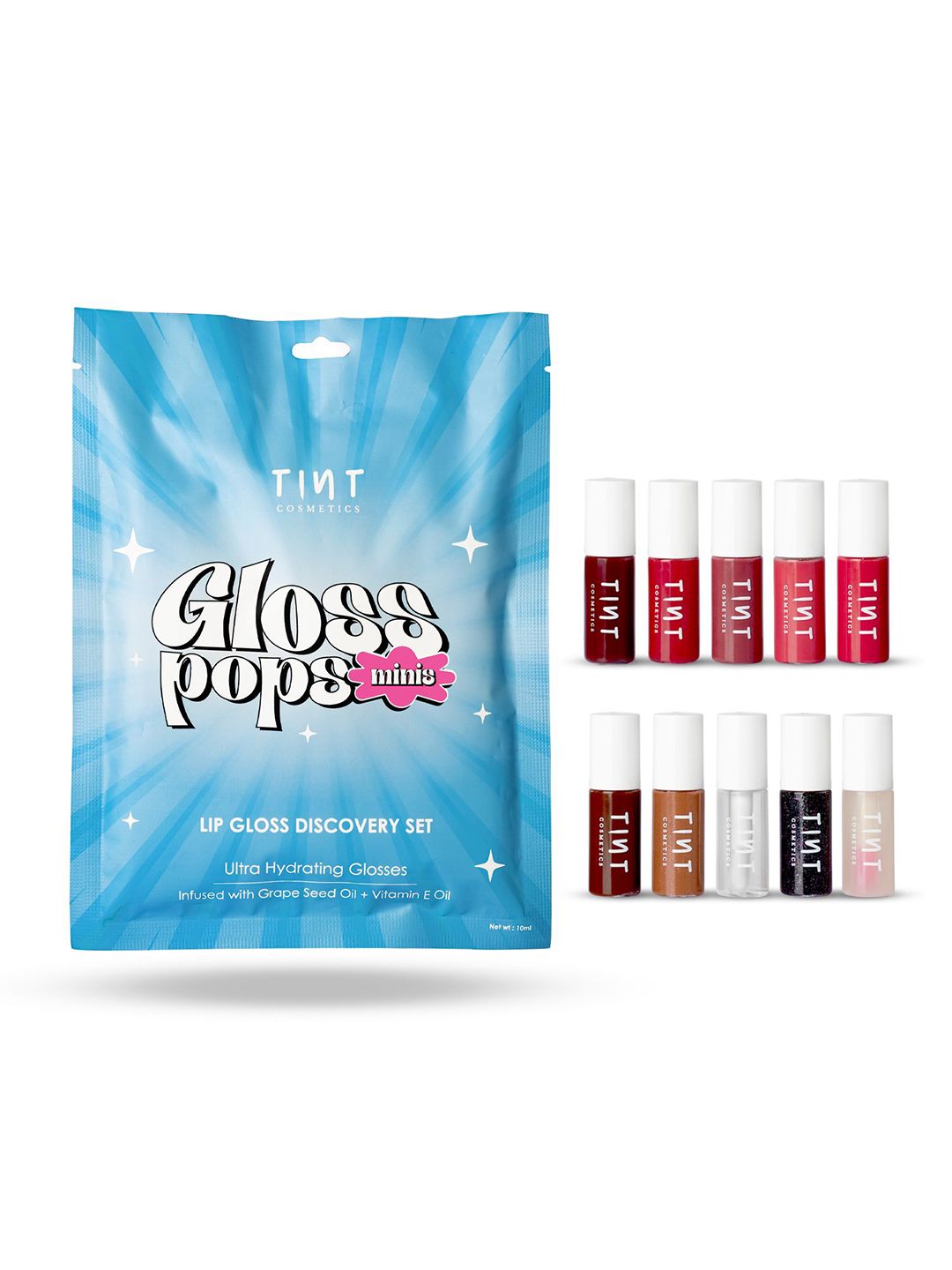 Tint Cosmetics Set Of 10 Gloss Pops Hydrating Lip Gloss - 3 ml Each-picture-33