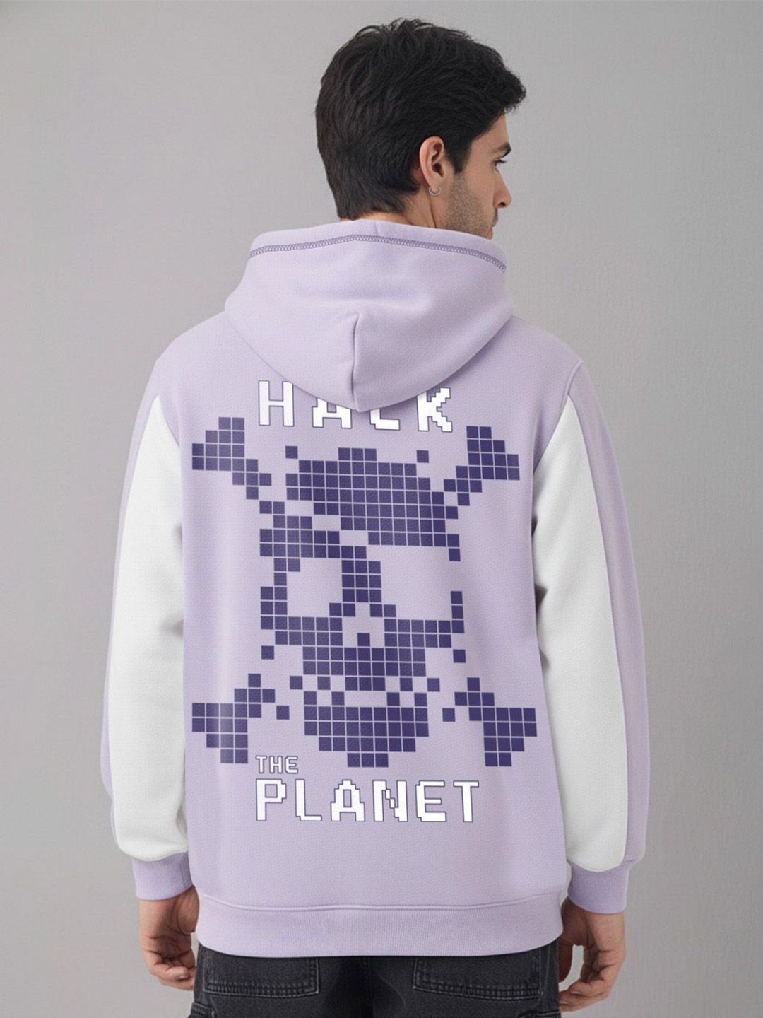 Crazymonk Men Printed Hooded Sweatshirt-picture-18