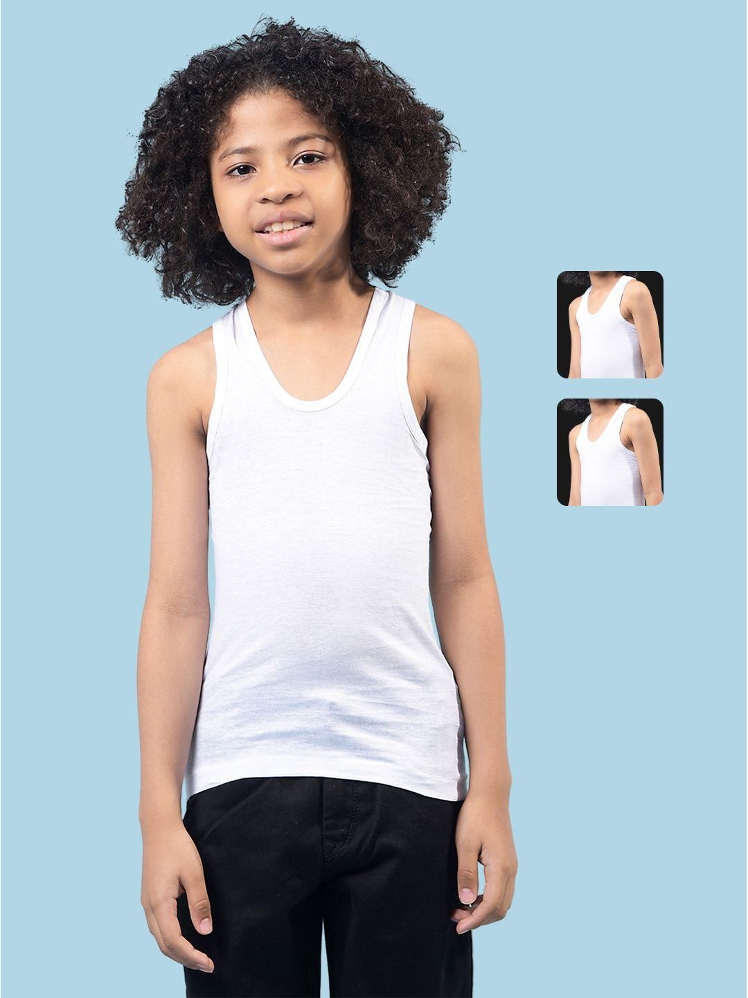 RKG Boys Pack Of 3 Scoop Neck Basic Vests-image-40