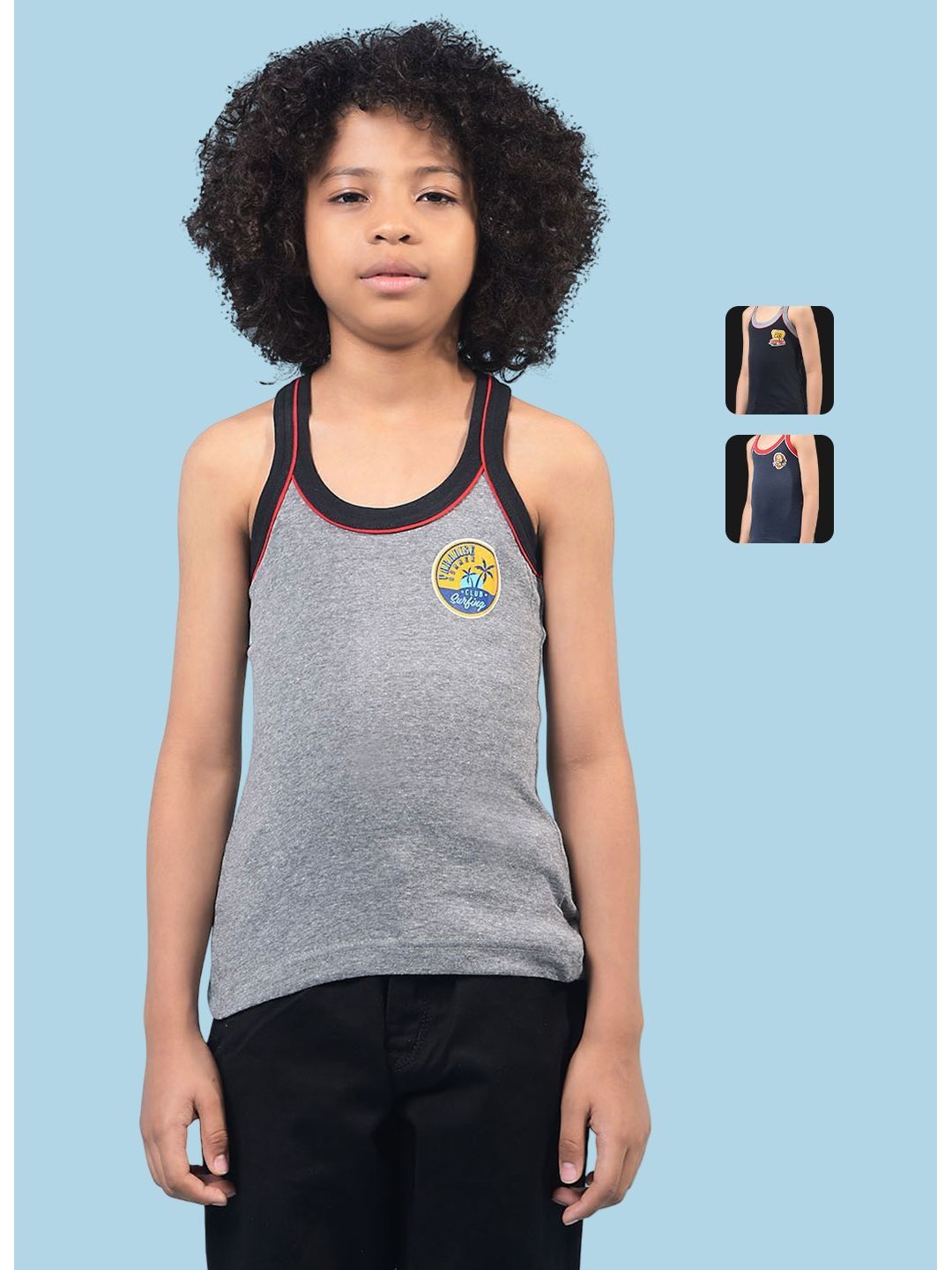 RKG Boys Pack of 3 Assorted Basic Innerwear Vests-picture-23