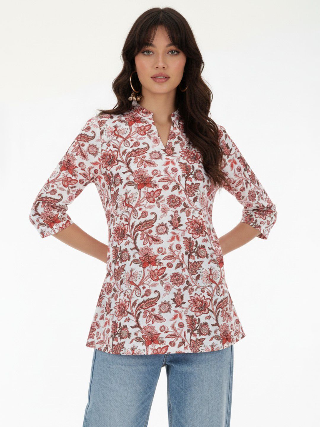 Anouk Rustic Floral Printed Kurti-picture-29