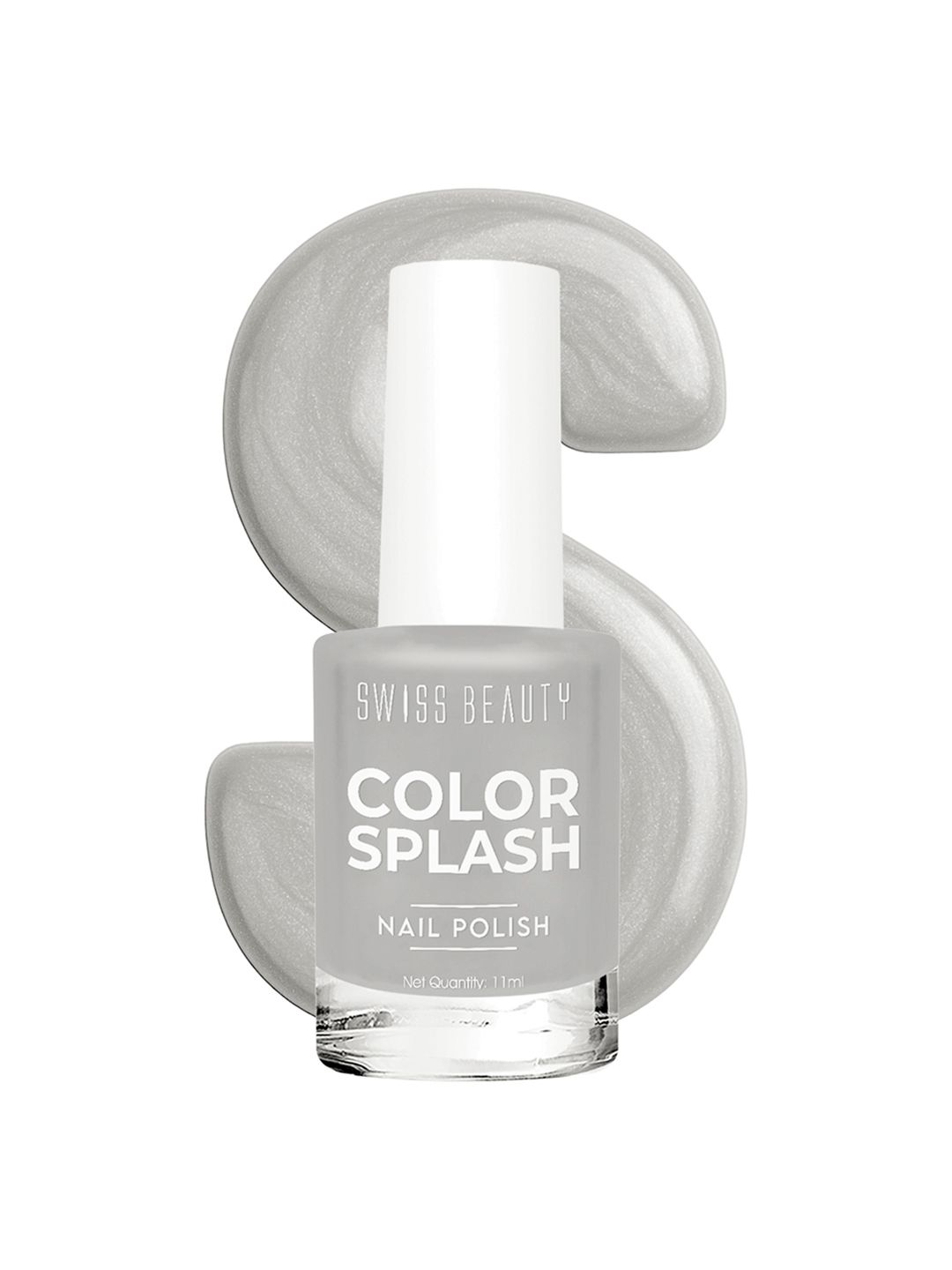 SWISS BEAUTY Color Splash Nail Polish 11ml - Sterling Silver 601-picture-26