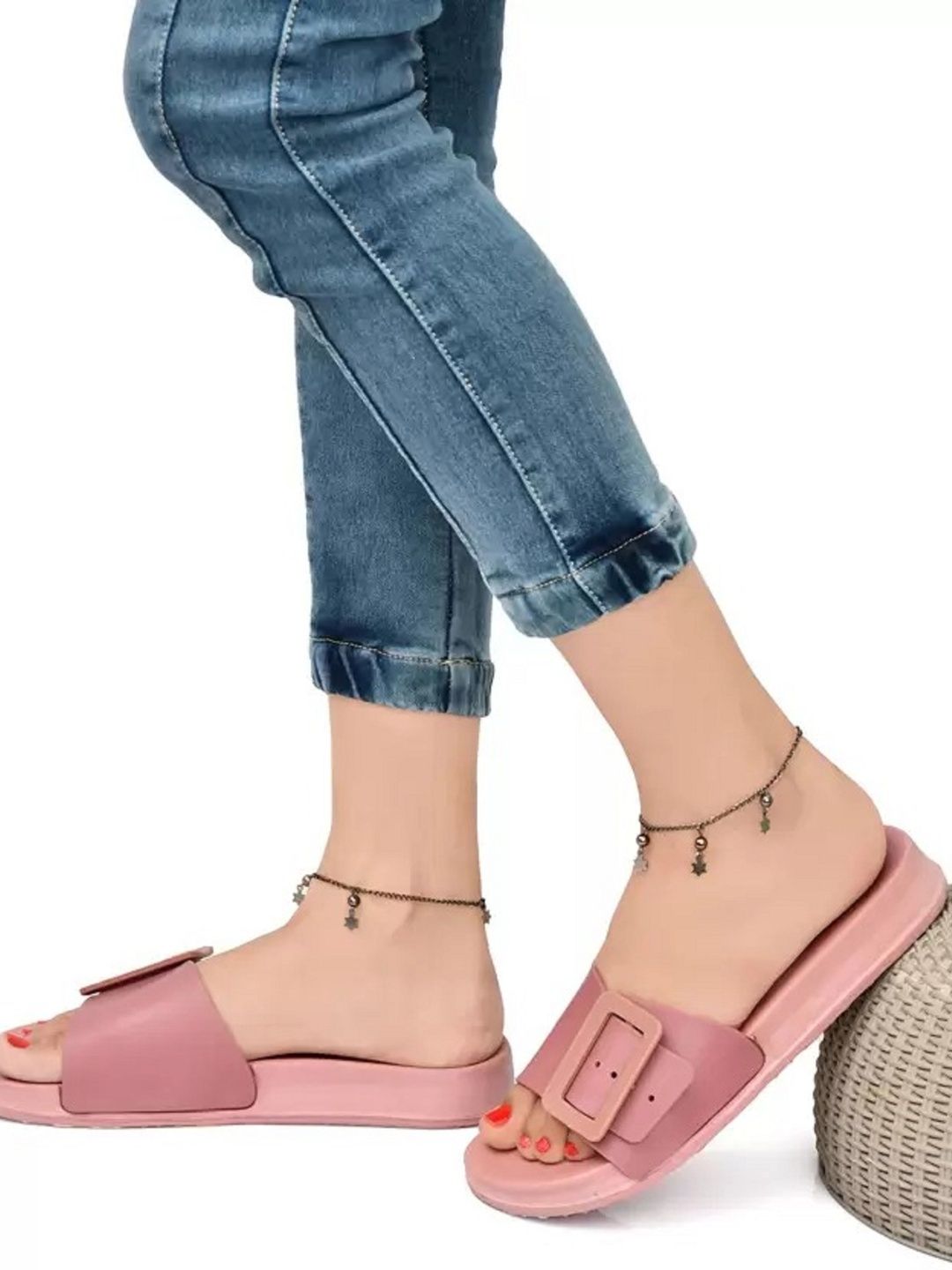 FABBMATE Women Open Toe Flats-image-36