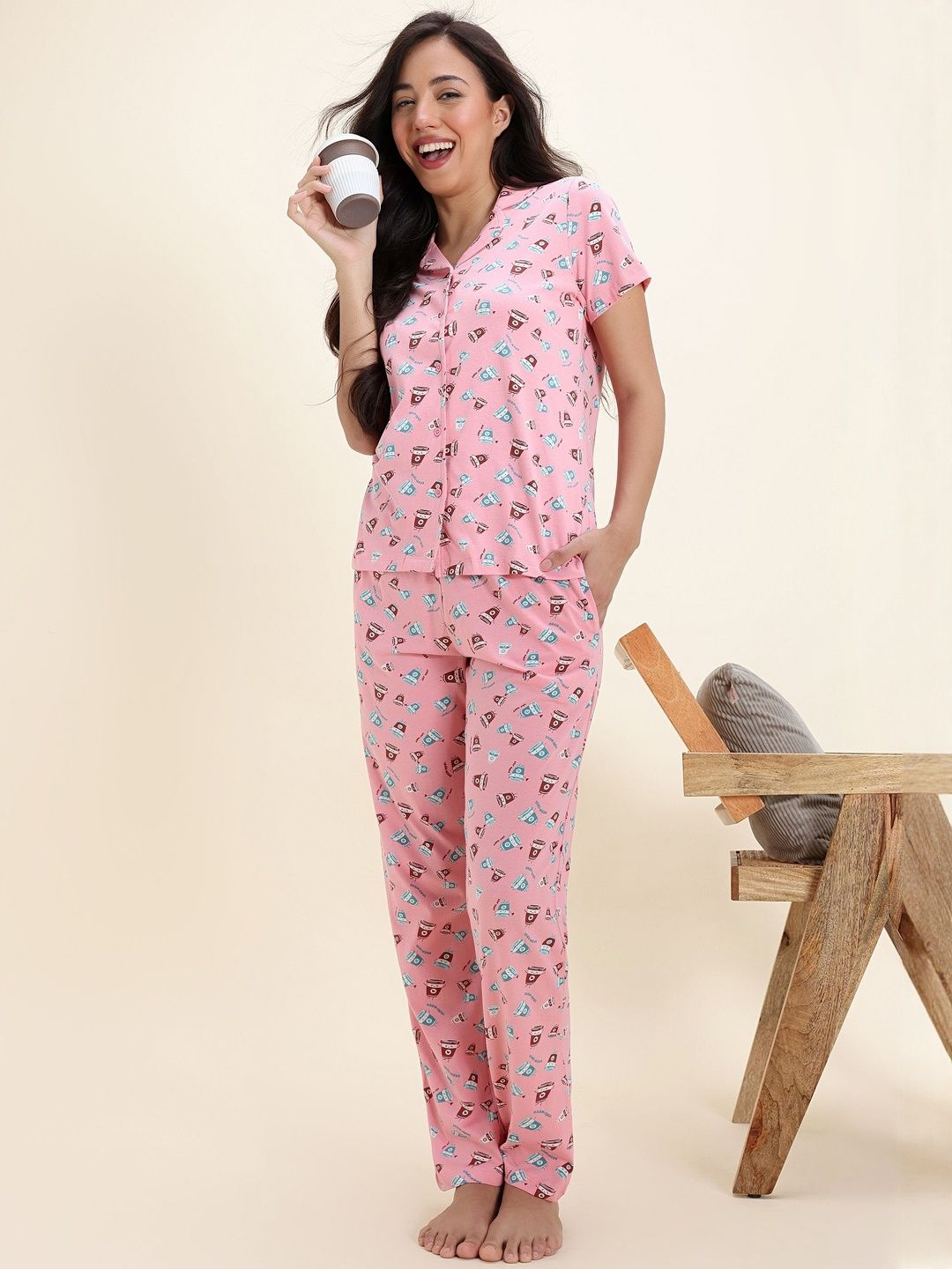 Zivame Women Printed Night suit-picture-54