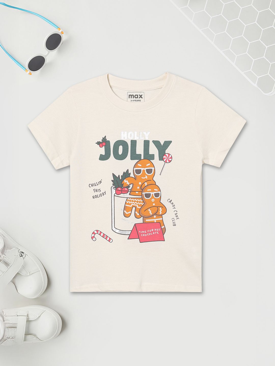 max Boys Printed Round Neck Pure Cotton Casual T-shirt-picture-34