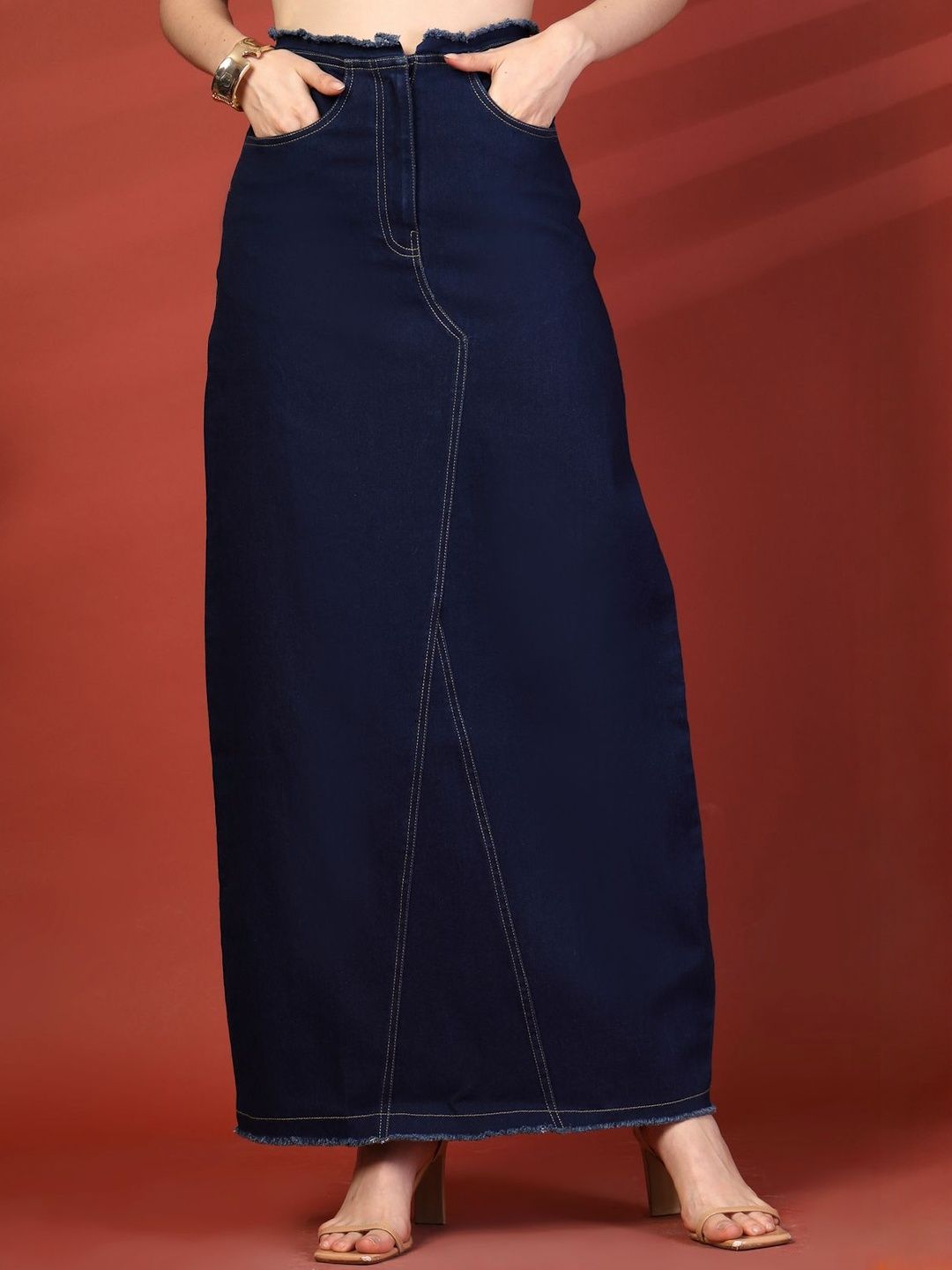 plusS A-Line Maxi Skirt-picture-38