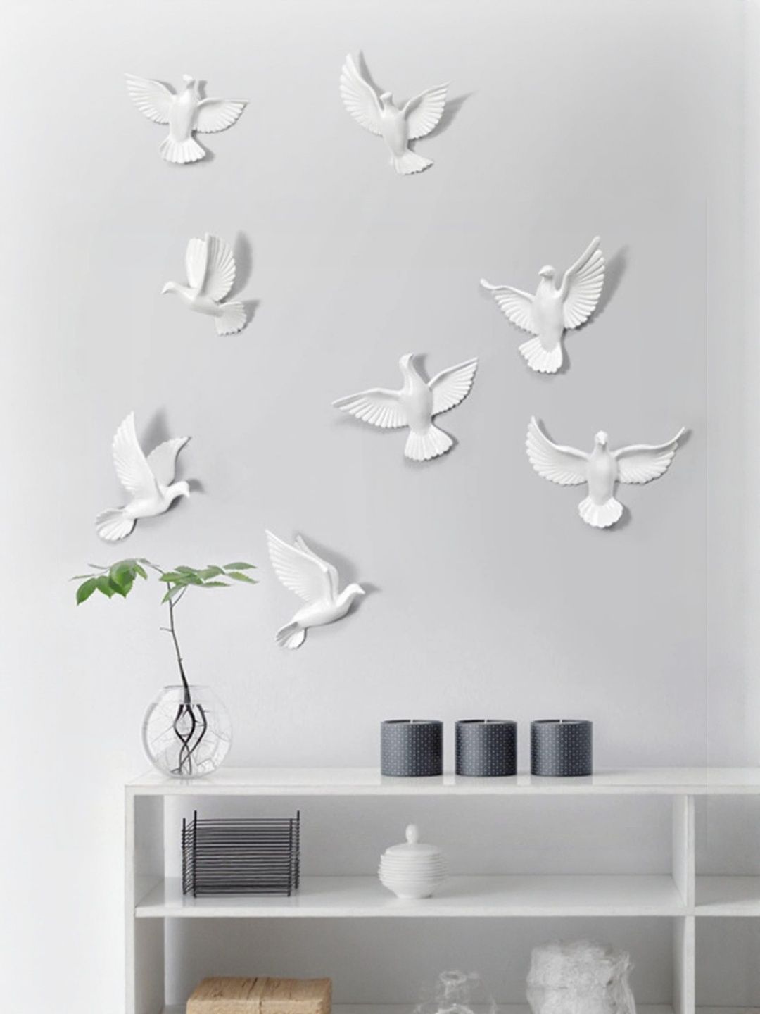 I M HANDICRAFT ONLINE White Set of 6 Piece Ceramic Birds and Animals Fashion-picture-50