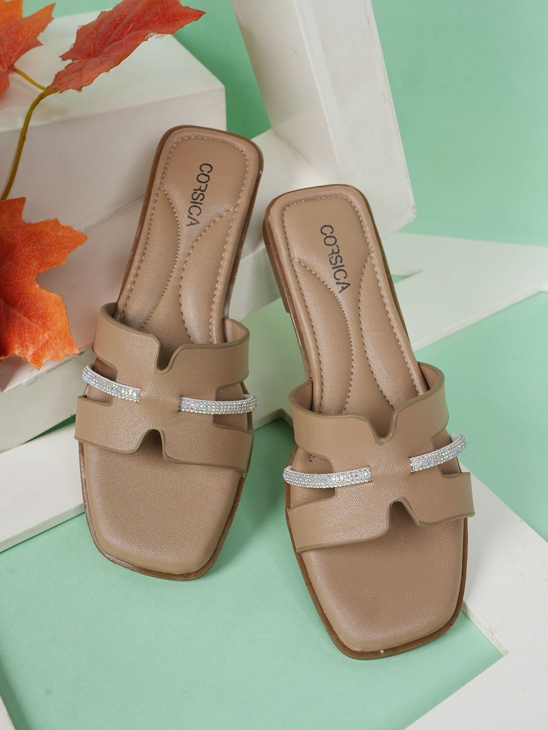 CORSICA Women Embellished Slip-On Open Toe Flats with Buckles-picture-36