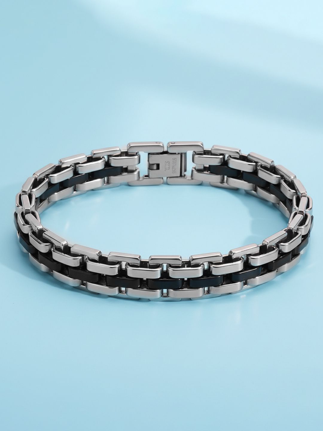Peora Men Silver-Plated Link Bracelet-picture-30