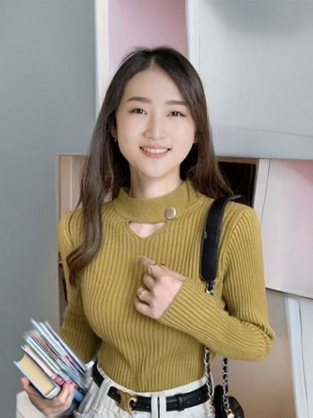 StyleCast Women Ribbed Mock Collar Pullover-picture-35