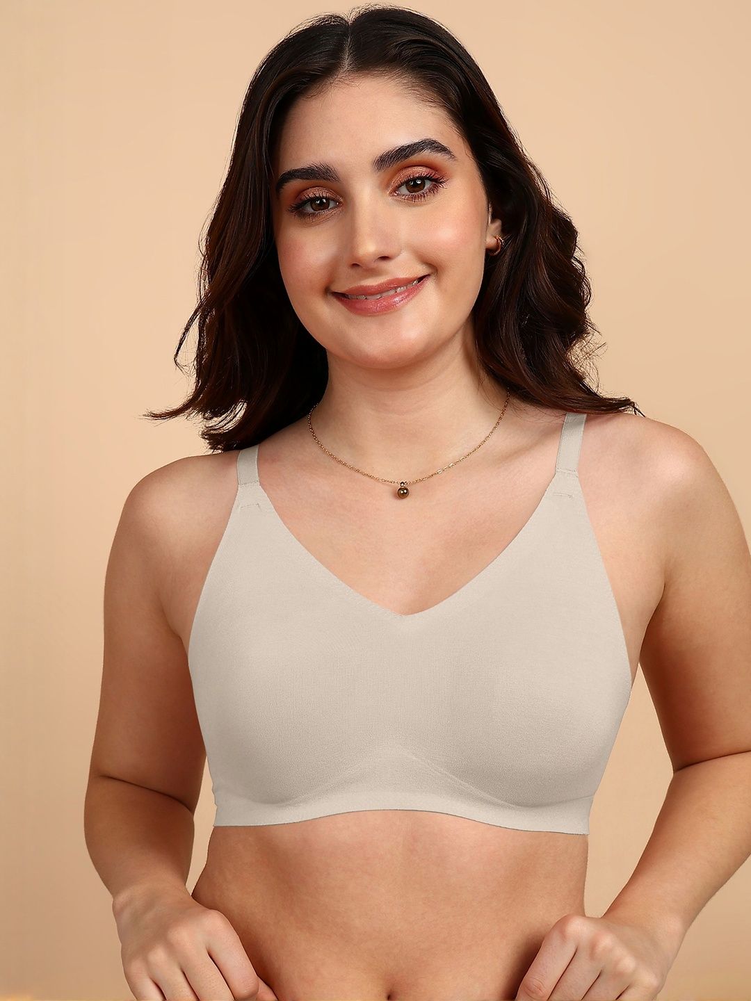Dressberry Invisi-Fit Cotton Spandex Non-Padded Seamless Bra-picture-45