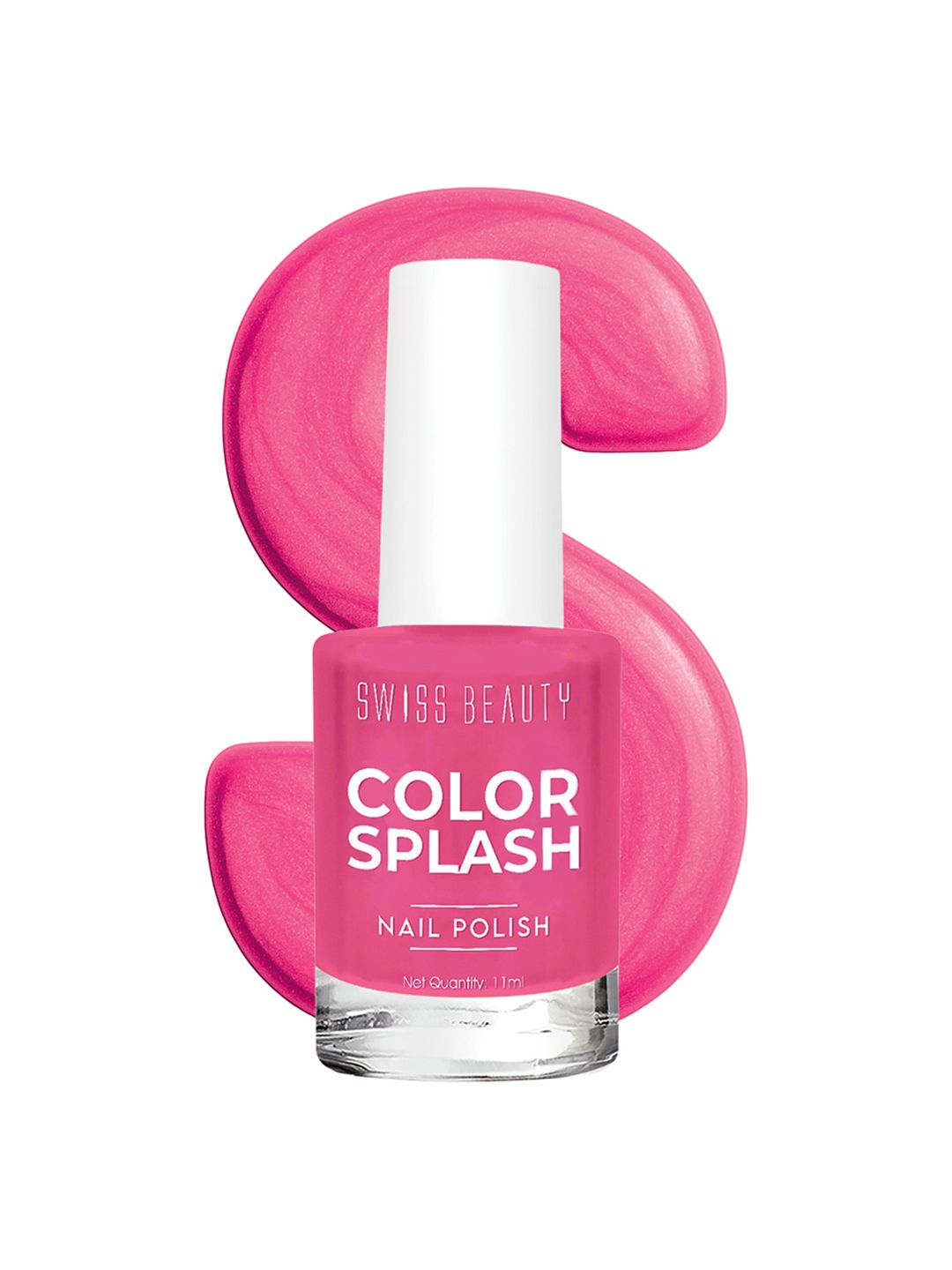 SWISS BEAUTY Color Splash Glossy Long-Lasting Nail Polish 11ml - Pink Power-image-9