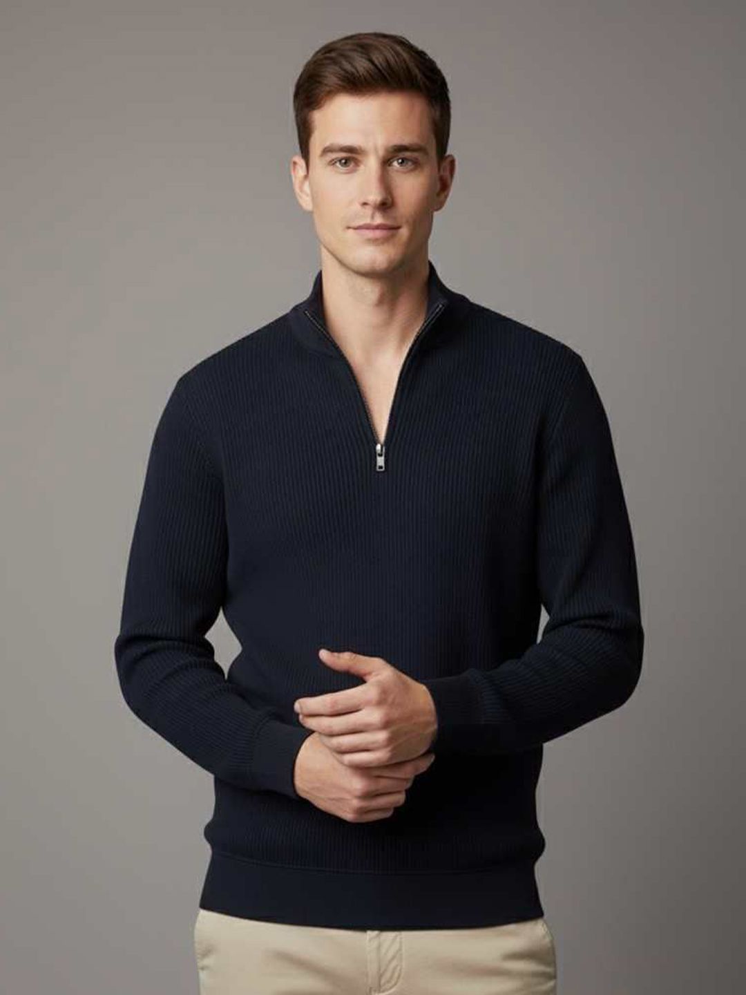 fashlook Men Ribbed Woollen Pullover-picture-54