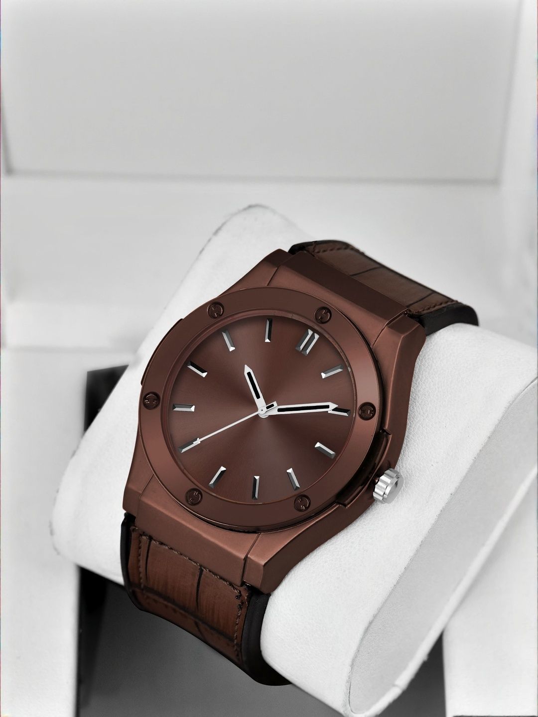 SWADESI STUFF Men Round Dial & Straps Analogue Watch SDS 163 BROWN 2035-picture-29