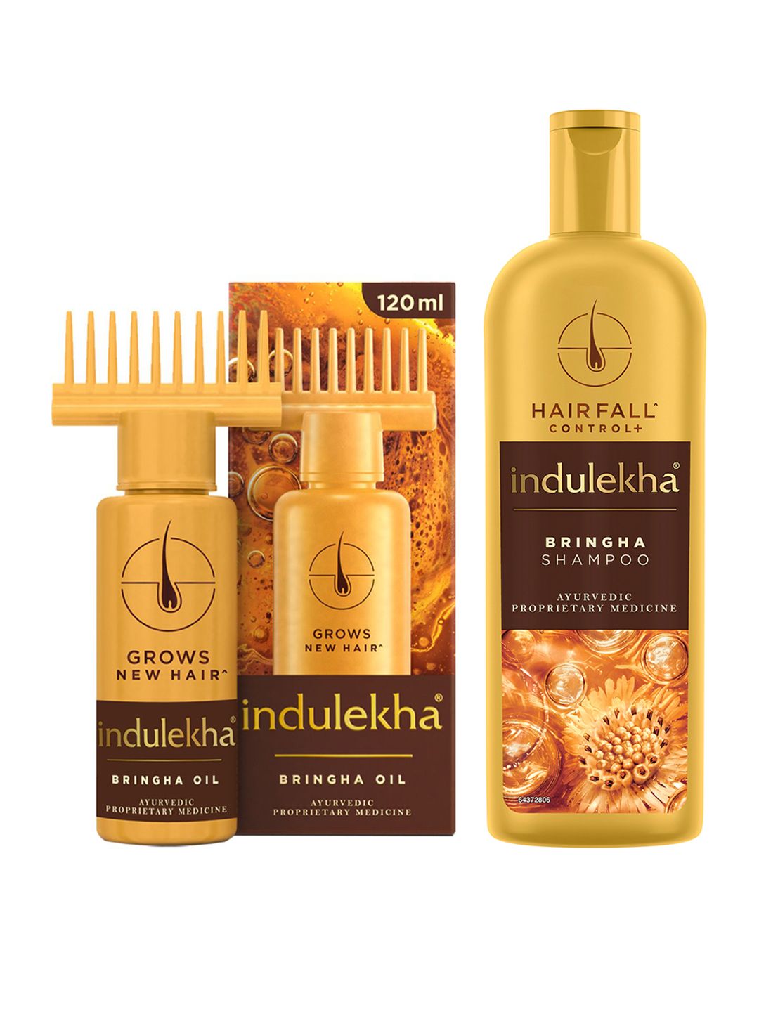 indulekha Bringha Hair Care Duo - Shampoo 340ml & Hair Oil 120ml-picture-11