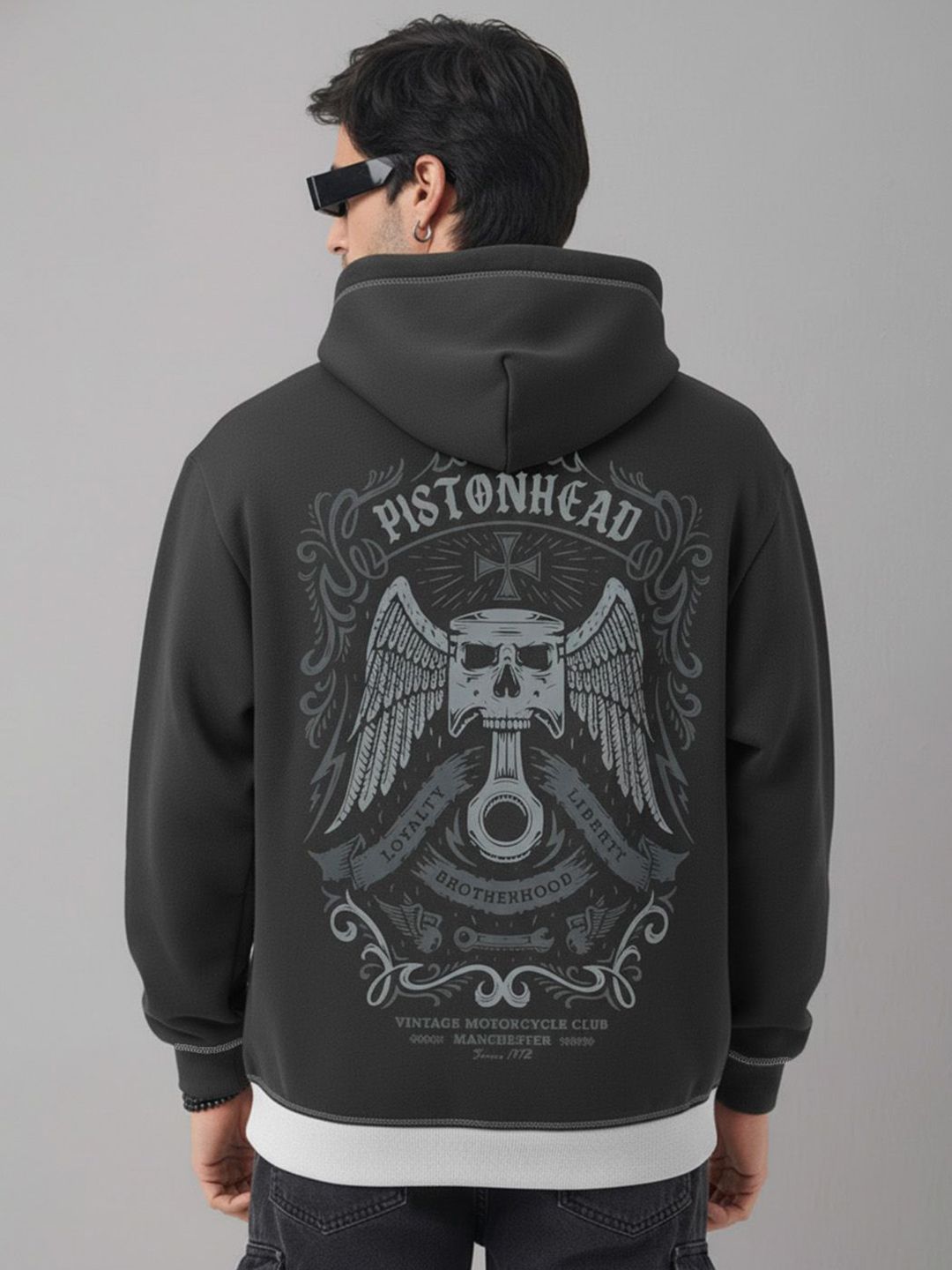 Crazymonk Men Printed Hooded Sweatshirt-picture-25