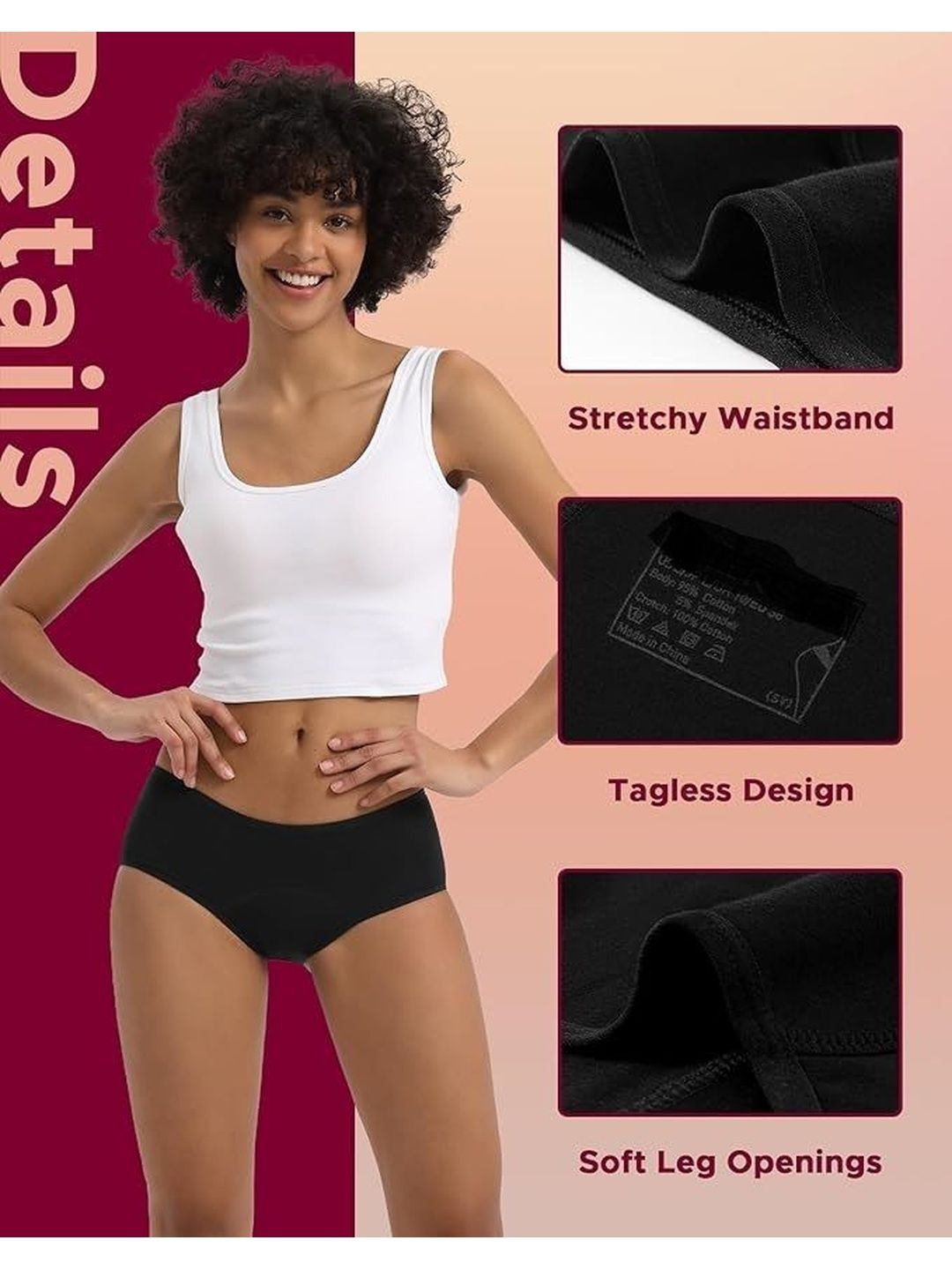 Diving Deep Women Pack Of 3 Mid-Rise Period Briefs-picture-28