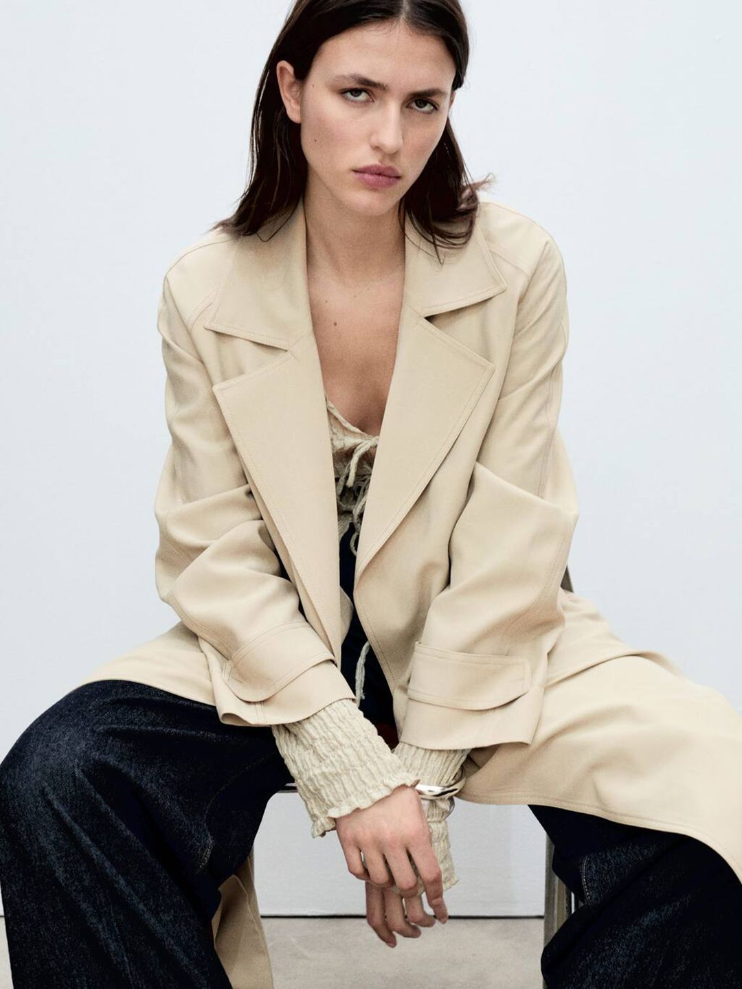MANGO Notched Lapel Trench Coat-picture-28