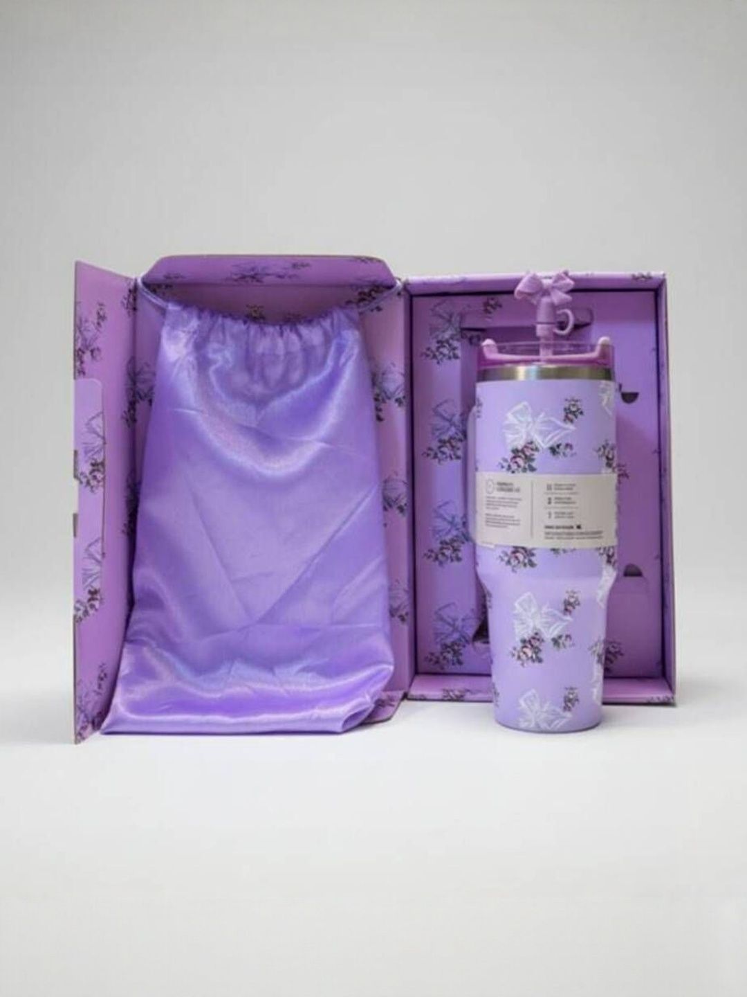 STANLEY Purple Floral Printed Tumbler Stainless Steel Coffee Mug-1.2 L-image-46