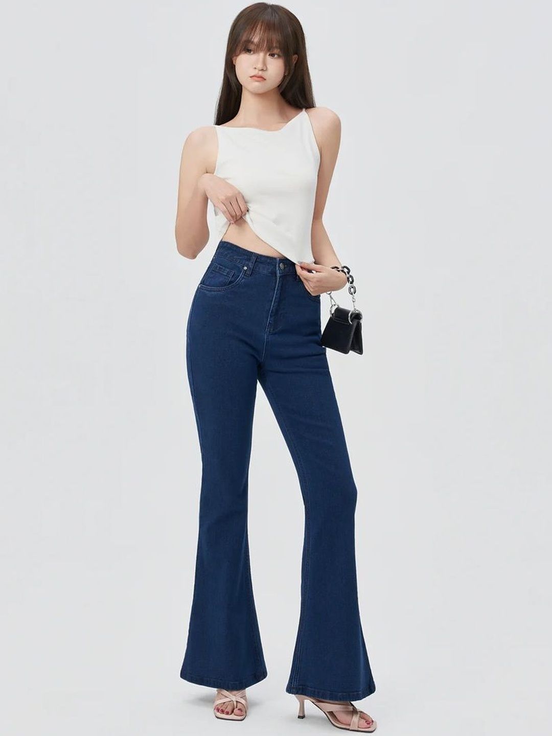 Aadvi Fashion Women Smart Flared High-Rise Jeans-image-20