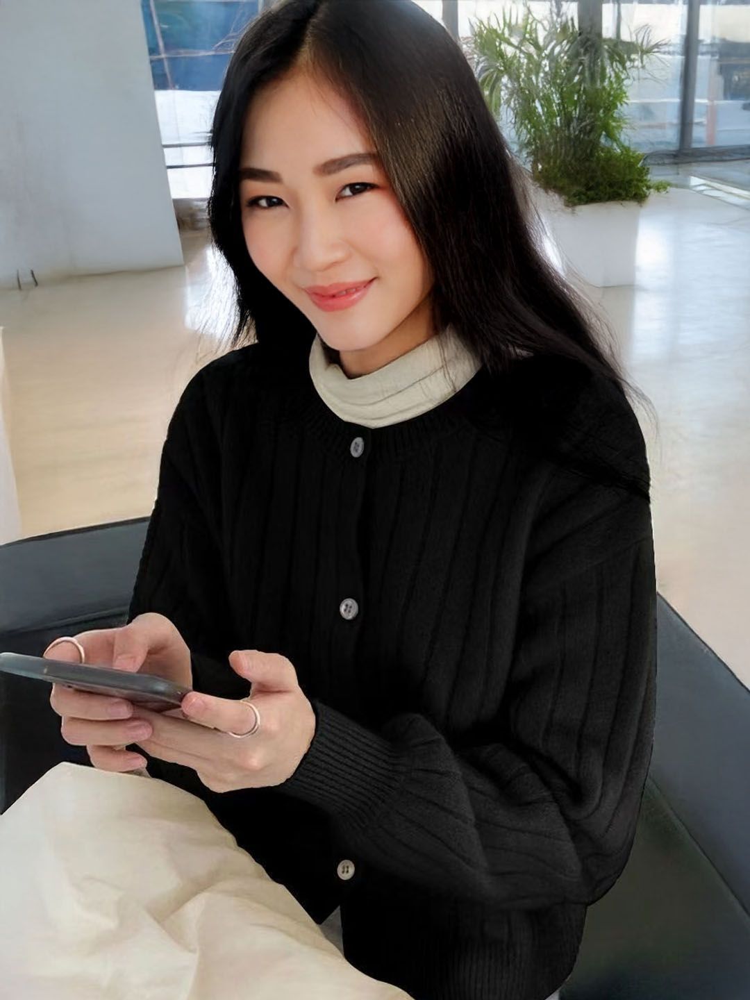 StyleCast Women Self Design Full Sleeves Cardigan Sweater-picture-27