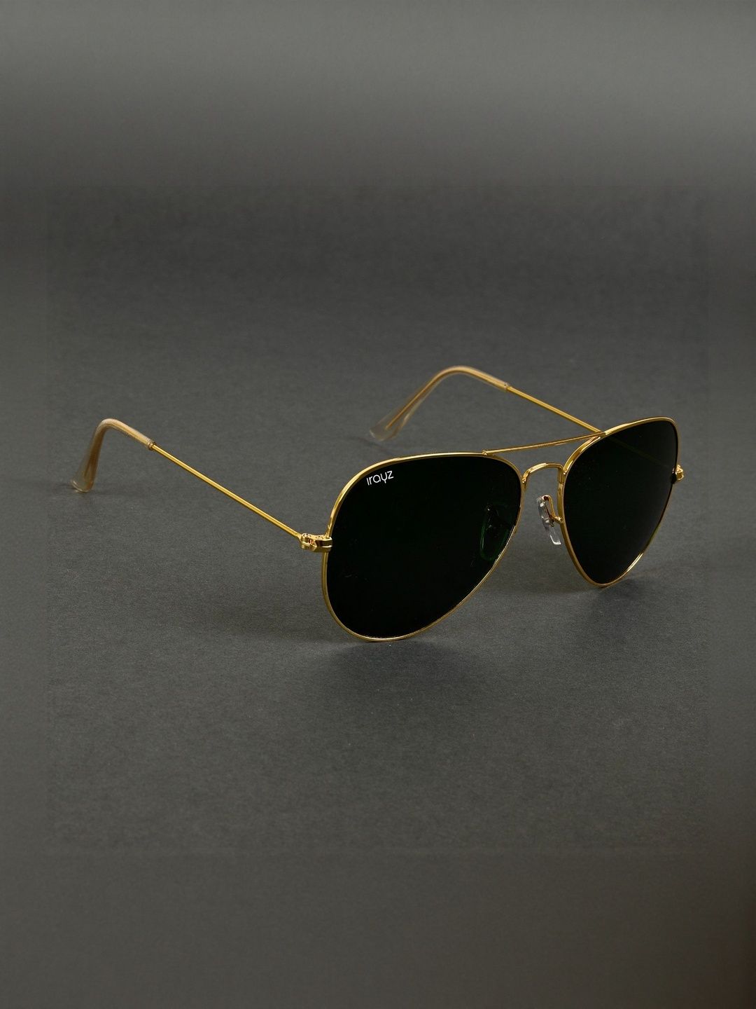 Irayz Unisex Green Lens & Gold-Toned Aviator Sunglasses with-picture-21