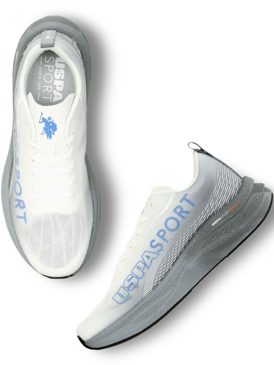 U.S. Polo Assn. Men Textile Running Non-Marking Shoes