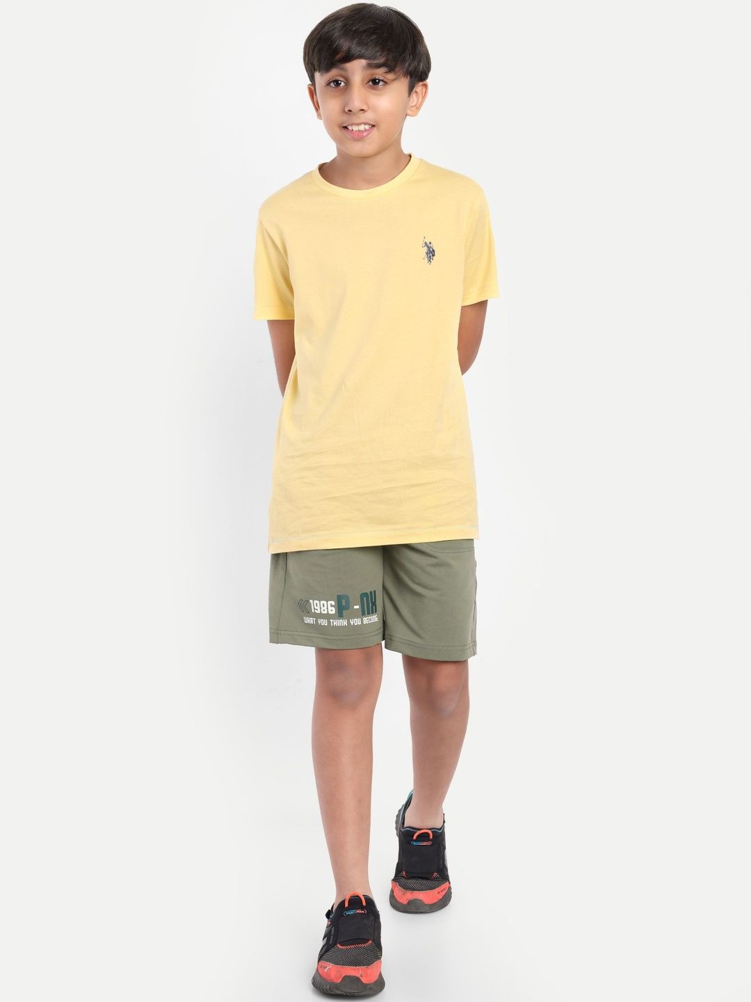 PUPPET-NX Boys Mid-Rise Running Cotton Sports Shorts-picture-38