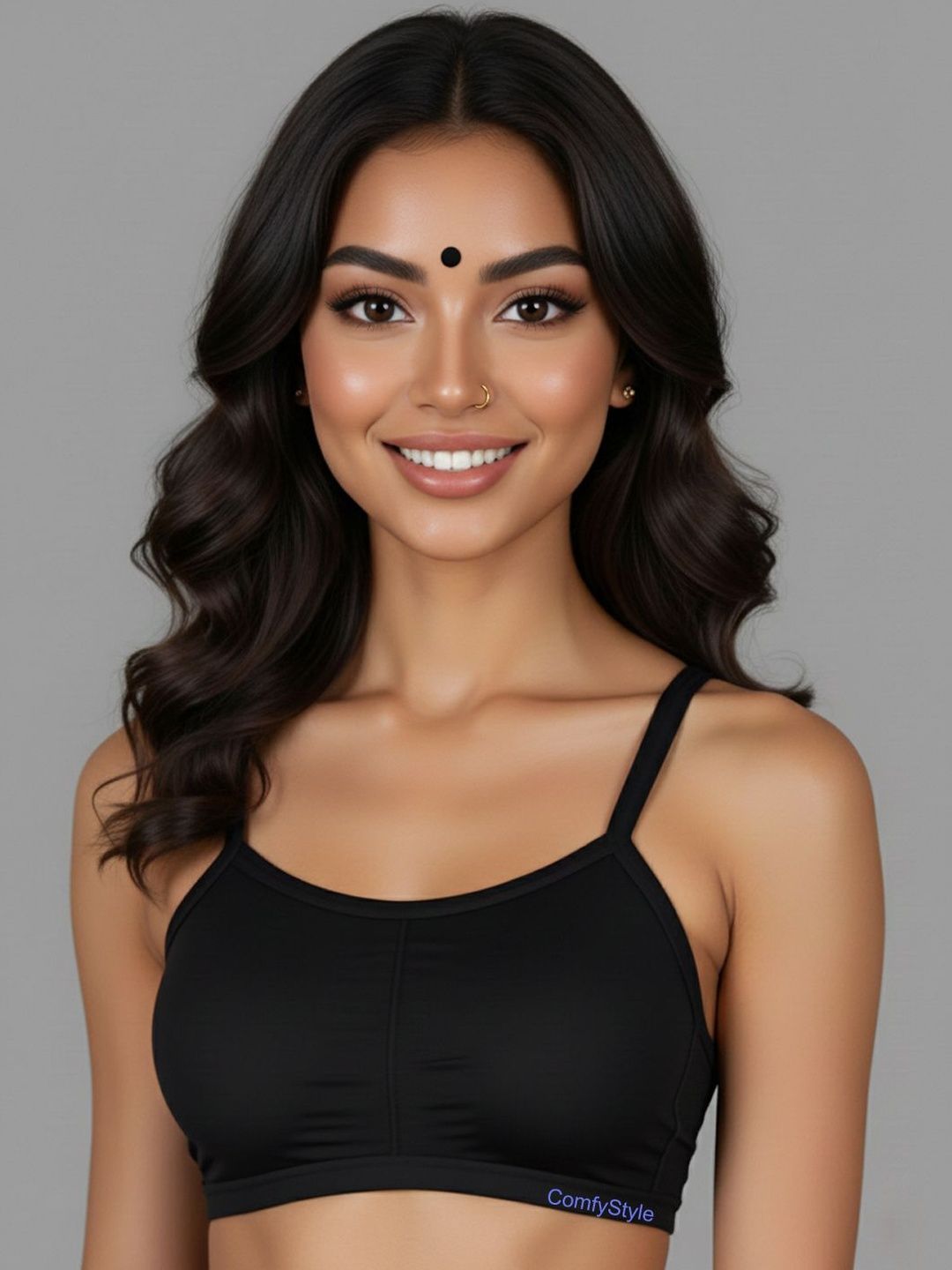 ComfyStyle Pack Of 2 Solid Full Coverage Removable Padding Seamless Workout Bra-image-40