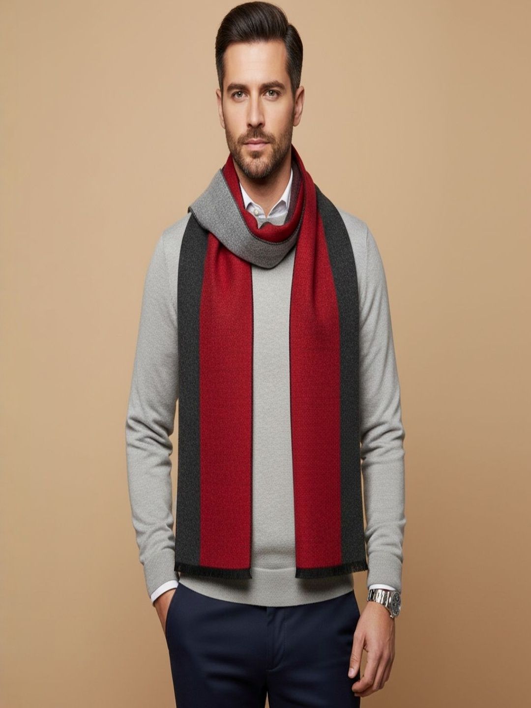 MUFFLY Men Merino Wool Mufflers-picture-55