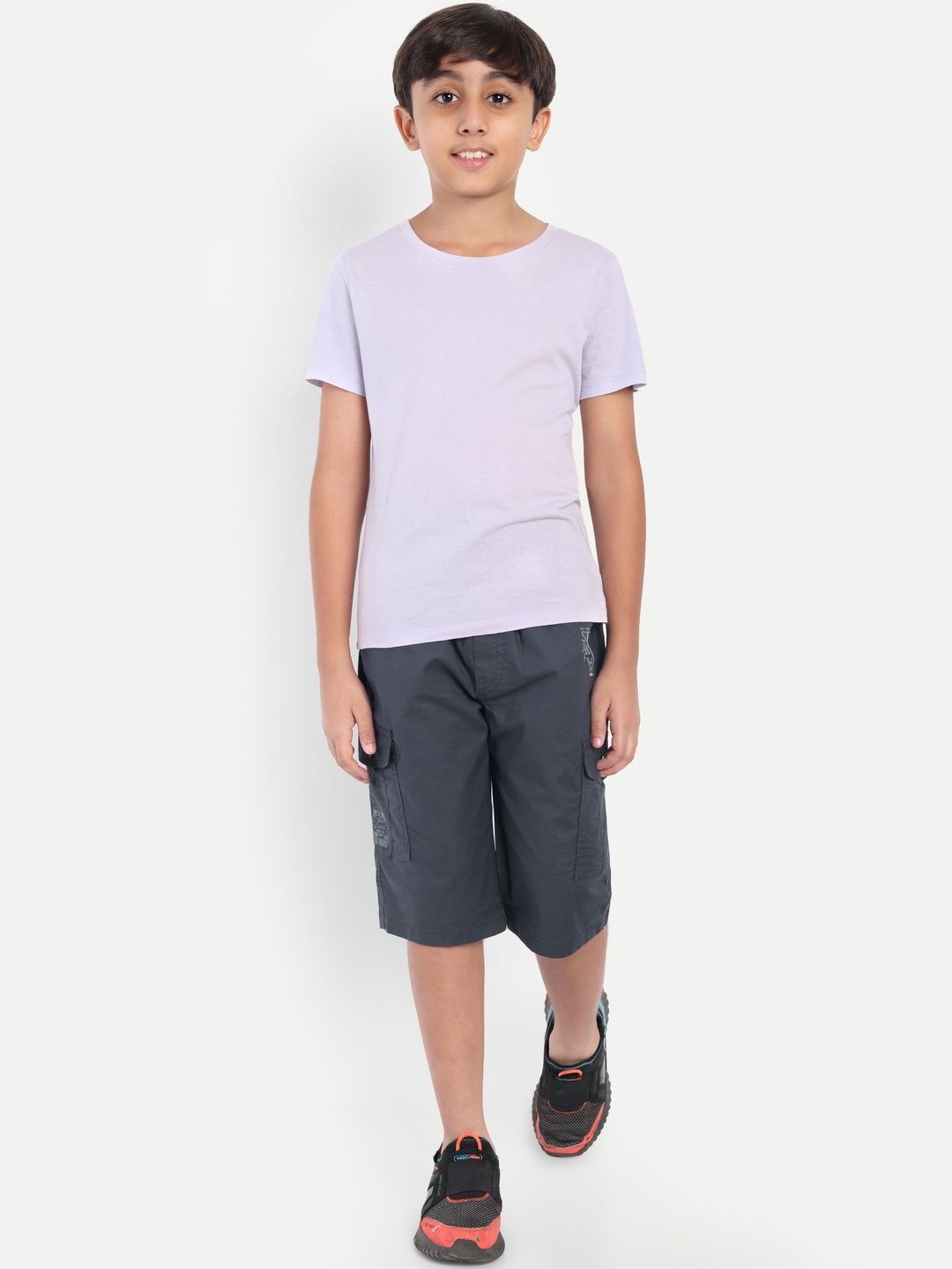 PUPPET-NX Boys Solid Mid Rise Running Cargo Shorts-picture-40