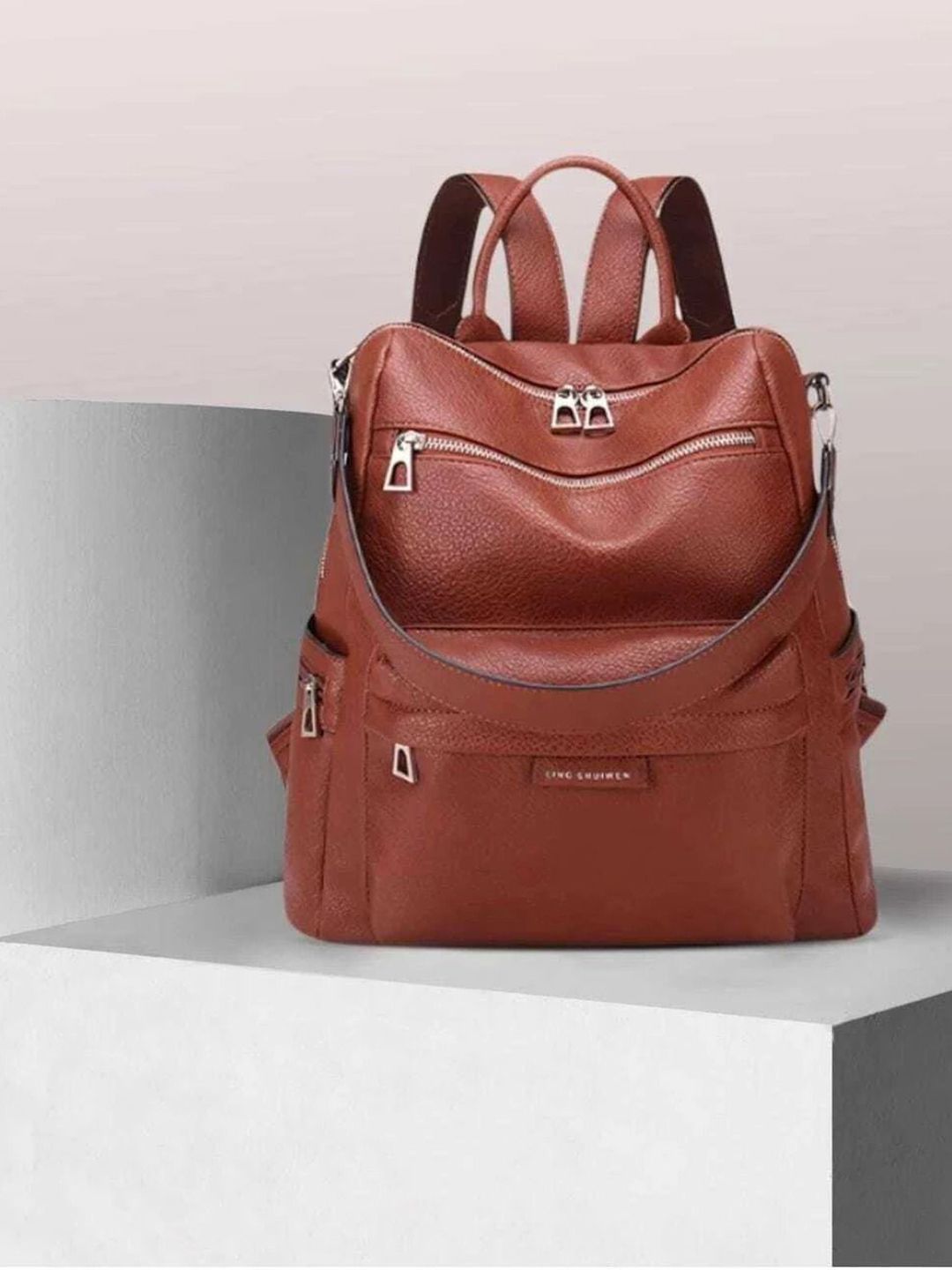 JAISOM Women Synthetic Leather Backpack-image-34