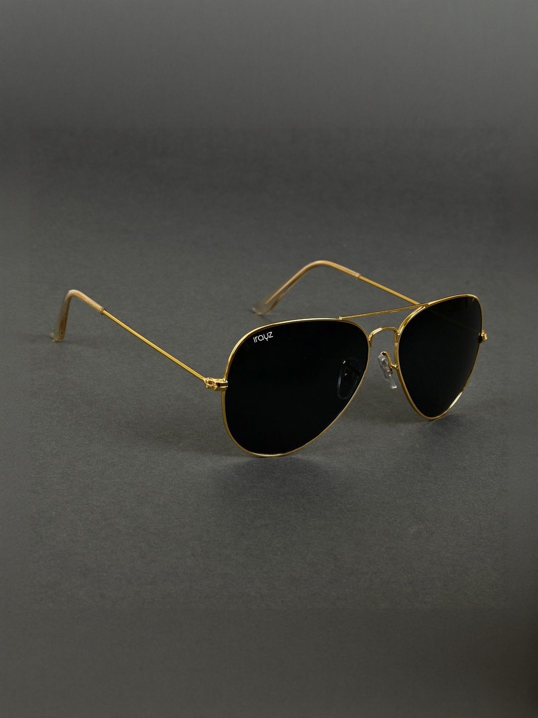 Irayz Unisex Black Lens & Gold-Toned Aviator Sunglasses with-picture-19