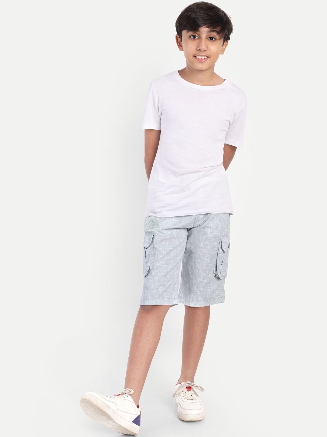 PUPPET-NX Boys Regular Fit Mid-Rise Regular Shorts with Belt-picture-35