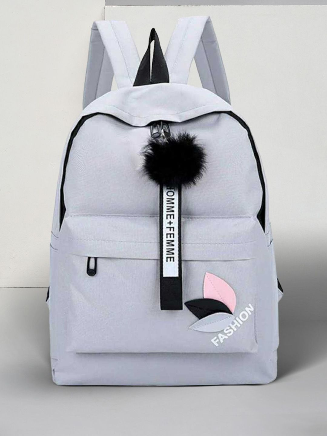 JAISOM Women Solid Medium Backpack with Earphone Gate-picture-13