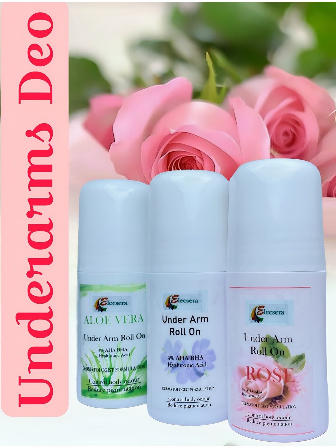 Elecsera Set Of 3 Long Lasting Freshness and 24 Hours Protection Roll On - 150 ml Each-image-7