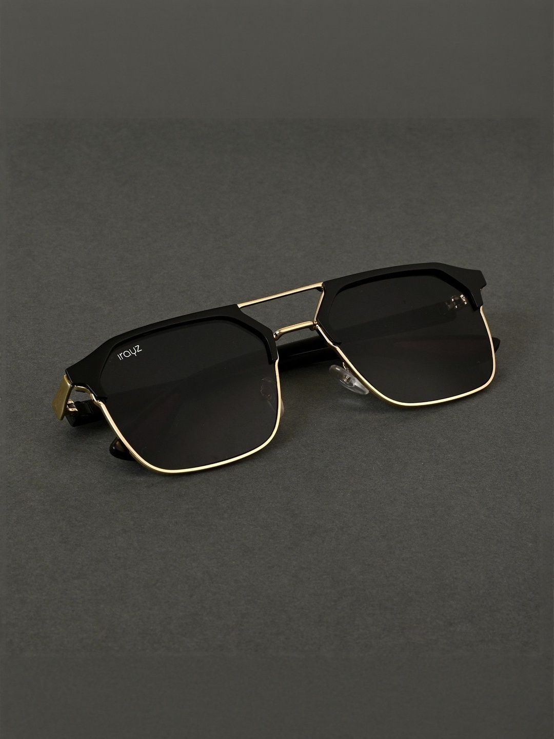 Irayz Unisex Black Lens & Gold-Toned Square Sunglasses with-picture-22