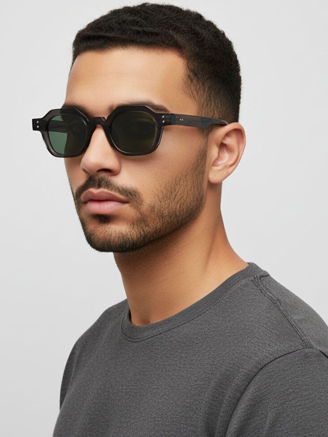 goglassic Unisex Green Lens & Black Round Sunglasses with-image-19