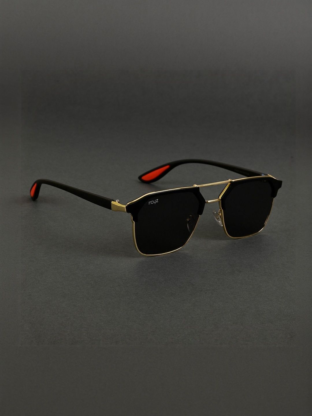 Irayz Unisex Black Lens & Gold-Toned Square Sunglasses with-picture-25