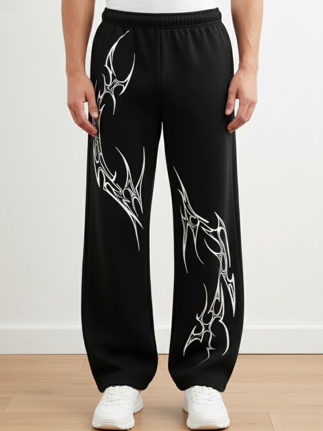 TEDWOODS Men Dragon Printed Regular Fit Track Pants-image-4
