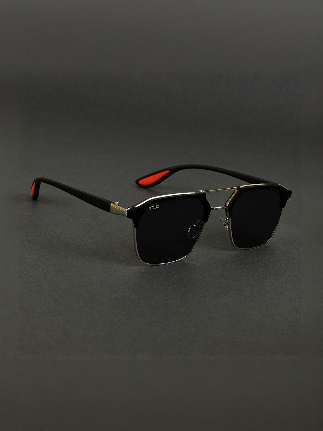 Irayz Unisex Black Lens & Silver-Toned Square Sunglasses with-picture-38