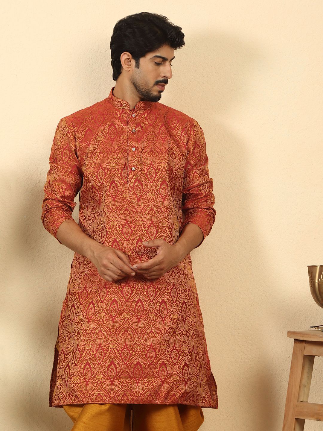 KRAFT INDIA Men Jacquard Kurta-picture-28