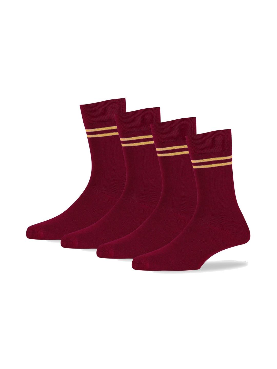 RC. ROYAL CLASS Kids Pack Of 4 Striped Cotton Calf-Length Socks-picture-53
